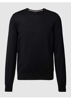 Sweter z dzianiny z wyhaftowanym logo model ‘Botto’ ze sklepu Peek&Cloppenburg  w kategorii Swetry męskie - zdjęcie 167676125