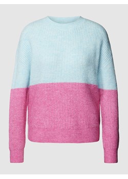 Sweter z dzianiny z okrągłym dekoltem ze sklepu Peek&Cloppenburg  w kategorii Swetry damskie - zdjęcie 167676209