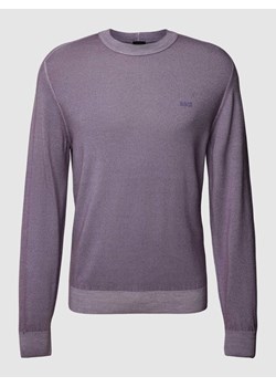 Sweter z dzianiny z detalem z logo model ‘Astefe’ ze sklepu Peek&Cloppenburg  w kategorii Swetry męskie - zdjęcie 167676899