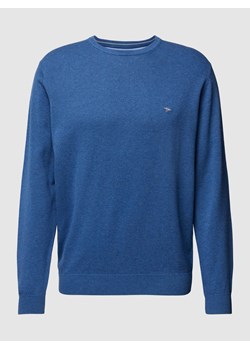 Sweter z dzianiny z wyhaftowanym logo ze sklepu Peek&Cloppenburg  w kategorii Swetry męskie - zdjęcie 167677249