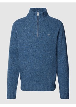 Sweter z dzianiny z krótkim zamkiem błyskawicznym ze sklepu Peek&Cloppenburg  w kategorii Swetry męskie - zdjęcie 167678396