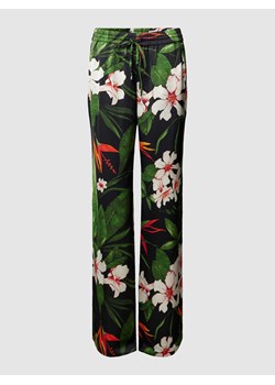 Spodnie materiałowe z kwiatowym wzorem na całej powierzchni ze sklepu Peek&Cloppenburg  w kategorii Spodnie damskie - zdjęcie 167681409
