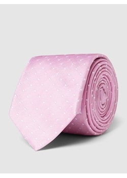 Krawat jedwabny z drobnym wzorem na całej powierzchni ze sklepu Peek&Cloppenburg  w kategorii Krawaty - zdjęcie 167681797