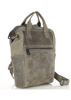 Plecak skórzany damski A4 niezawodny z regulacją - MARCO MAZZINI taupe khaki ze sklepu Verostilo w kategorii Plecaki - zdjęcie 167686186
