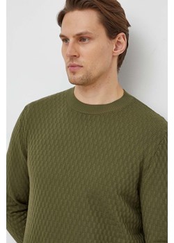 Sisley sweter bawełniany kolor zielony lekki ze sklepu ANSWEAR.com w kategorii Swetry męskie - zdjęcie 167696918