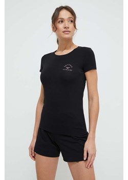 Emporio Armani Underwear t-shirt lounge kolor czarny ze sklepu ANSWEAR.com w kategorii Bluzki damskie - zdjęcie 167697039