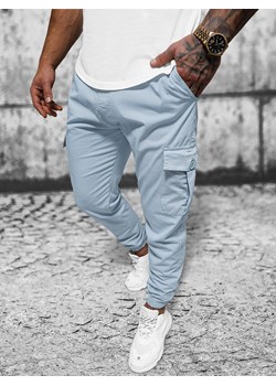 Spodnie męskie joggery niebieskie OZONEE O/PAN23023 ze sklepu ozonee.pl w kategorii Spodnie męskie - zdjęcie 167702865