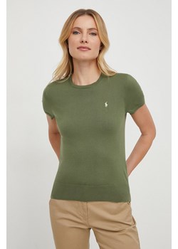 Polo Ralph Lauren t-shirt damski kolor zielony ze sklepu ANSWEAR.com w kategorii Bluzki damskie - zdjęcie 167718387