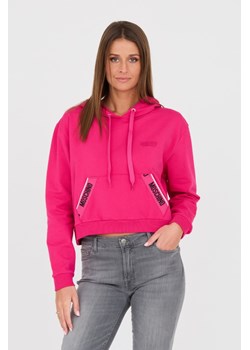 MOSCHINO Różowa bluza z kapturem i lampasami, Wybierz rozmiar M ze sklepu outfit.pl w kategorii Bluzy damskie - zdjęcie 167731018