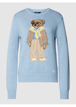 Sweter z dzianiny z wyhaftowanym motywem i logo ze sklepu Peek&Cloppenburg  w kategorii Swetry damskie - zdjęcie 167731186
