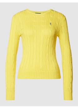 Sweter z dzianiny ze ściegiem warkoczowym model ‘JULIANNA’ ze sklepu Peek&Cloppenburg  w kategorii Swetry damskie - zdjęcie 167731486
