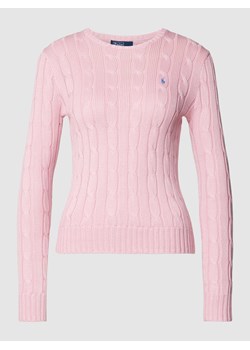 Sweter z dzianiny ze ściegiem warkoczowym model ‘JULIANNA’ ze sklepu Peek&Cloppenburg  w kategorii Swetry damskie - zdjęcie 167731677