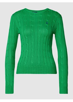 Sweter z dzianiny ze ściegiem warkoczowym model ‘JULIANNA’ ze sklepu Peek&Cloppenburg  w kategorii Swetry damskie - zdjęcie 167731797
