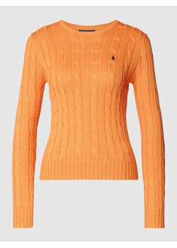 Sweter z dzianiny ze ściegiem warkoczowym model ‘JULIANNA’ ze sklepu Peek&Cloppenburg  w kategorii Swetry damskie - zdjęcie 167731898