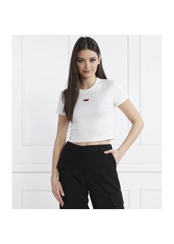 HUGO T-shirt Deluisa_1 | Cropped Fit ze sklepu Gomez Fashion Store w kategorii Bluzki damskie - zdjęcie 167736899