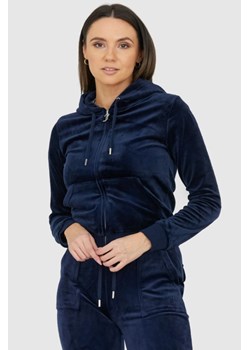 JUICY COUTURE Granatowa bluza z weluru, Wybierz rozmiar M ze sklepu outfit.pl w kategorii Bluzy damskie - zdjęcie 167737406