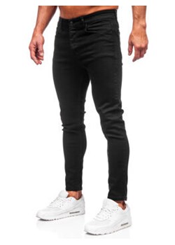 Czarne spodnie jeansowe męskie slim fit Denley 6087 ze sklepu Denley w kategorii Jeansy męskie - zdjęcie 167739625