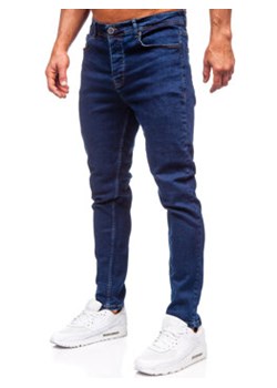 Granatowe spodnie jeansowe męskie regular fit Denley 6296 ze sklepu Denley w kategorii Jeansy męskie - zdjęcie 167739629