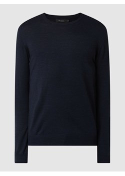 Sweter z dzianiny z wełny lana model ‘Margrate Merino’ ze sklepu Peek&Cloppenburg  w kategorii Swetry męskie - zdjęcie 167740309