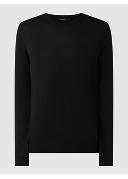 Sweter z dzianiny z wełny lana model ‘Margrate Merino’ ze sklepu Peek&Cloppenburg  w kategorii Swetry męskie - zdjęcie 167740319
