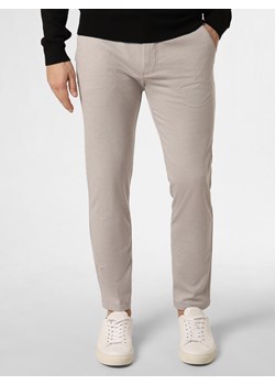 Finshley & Harding Spodnie - Tyler Mężczyźni Sztuczne włókno kitt wzorzysty ze sklepu vangraaf w kategorii Spodnie męskie - zdjęcie 167743556