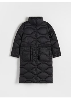 Reserved - Pikowany płaszcz ze stójką - czarny ze sklepu Reserved w kategorii Płaszcze damskie - zdjęcie 167744475