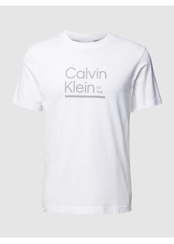 T-shirt z bawełny z detalem z logo ze sklepu Peek&Cloppenburg  w kategorii T-shirty męskie - zdjęcie 167745559