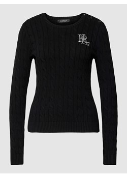 Sweter z dzianiny z wzorem warkocza ze sklepu Peek&Cloppenburg  w kategorii Swetry damskie - zdjęcie 167745757
