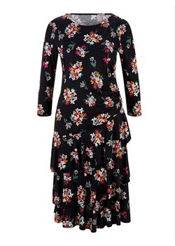 Heine Sukienka w kolorze czarnym ze wzorem ze sklepu Limango Polska w kategorii Sukienki - zdjęcie 167746596