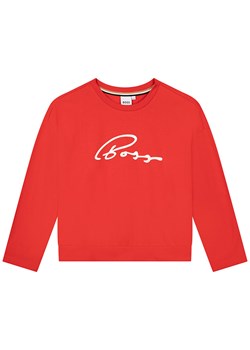 Hugo Boss Kids Koszulka w kolorze czerwonym ze sklepu Limango Polska w kategorii Bluzki dziewczęce - zdjęcie 167746656