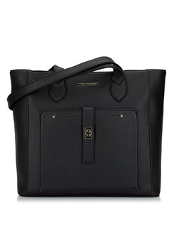 Torebka shopperka klasyczna z kieszenią z przodu czarno-złota ze sklepu WITTCHEN w kategorii Torby Shopper bag - zdjęcie 167754188