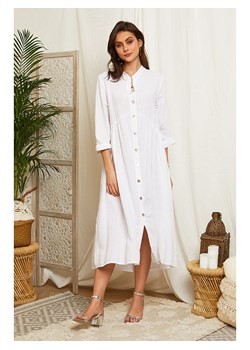 Lin Passion Lniana sukienka w kolorze białym ze sklepu Limango Polska w kategorii Sukienki - zdjęcie 167754919