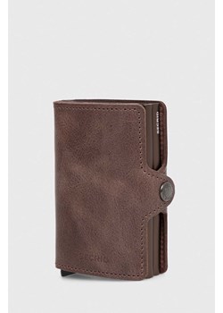 Secrid portfel skórzany kolor brązowy ze sklepu ANSWEAR.com w kategorii Portfele damskie - zdjęcie 167754945
