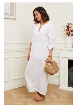 Le Monde du Lin Lniana sukienka w kolorze białym ze sklepu Limango Polska w kategorii Sukienki - zdjęcie 167755288