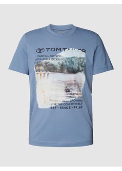 T-shirt z nadrukiem z napisem model ‘photoprint’ ze sklepu Peek&Cloppenburg  w kategorii T-shirty męskie - zdjęcie 167756747