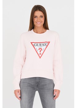 GUESS Różowa bluza Original Fleece, Wybierz rozmiar XL ze sklepu outfit.pl w kategorii Bluzy damskie - zdjęcie 167757745