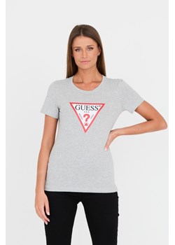 GUESS Szary t-shirt Original Tee, Wybierz rozmiar XL ze sklepu outfit.pl w kategorii Bluzki damskie - zdjęcie 167757788