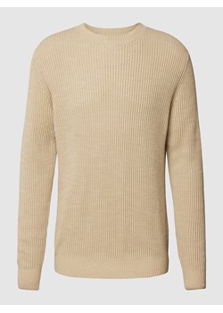 Sweter z dzianiny z okrągłym dekoltem ze sklepu Peek&Cloppenburg  w kategorii Swetry męskie - zdjęcie 167764409