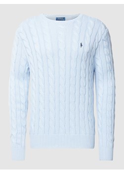Sweter z dzianiny z wzorem warkocza ze sklepu Peek&Cloppenburg  w kategorii Swetry męskie - zdjęcie 167765468