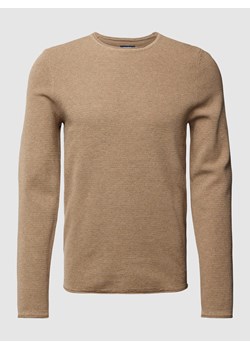 Sweter z dzianiny z fakturowanym wzorem ze sklepu Peek&Cloppenburg  w kategorii Swetry męskie - zdjęcie 167765876