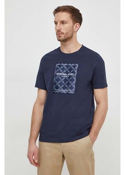 Michael Kors t-shirt bawełniany męski kolor granatowy z aplikacją ze sklepu ANSWEAR.com w kategorii T-shirty męskie - zdjęcie 167770099