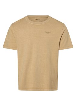 Pepe Jeans Koszulka męska - Jacko Mężczyźni Bawełna beżowy jednolity ze sklepu vangraaf w kategorii T-shirty męskie - zdjęcie 167771968