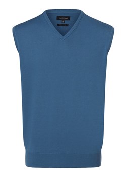 Andrew James Męski sweter Mężczyźni Bawełna niebieski jednolity ze sklepu vangraaf w kategorii Kamizelki męskie - zdjęcie 167771988