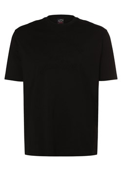 Paul & Shark Koszulka męska - duże rozmiary Mężczyźni Bawełna czarny jednolity ze sklepu vangraaf w kategorii T-shirty męskie - zdjęcie 167771999