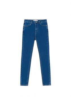 Cropp - Niebieskie jeansy skinny push up - niebieski ze sklepu Cropp w kategorii Jeansy damskie - zdjęcie 167773507