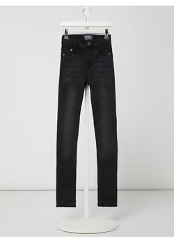 Jeansy z wysokim stanem o kroju slim fit z dodatkiem streczu ze sklepu Peek&Cloppenburg  w kategorii Spodnie dziewczęce - zdjęcie 167773946
