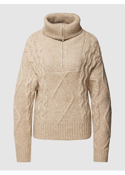 Sweter z dzianiny z kołnierzem ze sklepu Peek&Cloppenburg  w kategorii Swetry damskie - zdjęcie 167775907