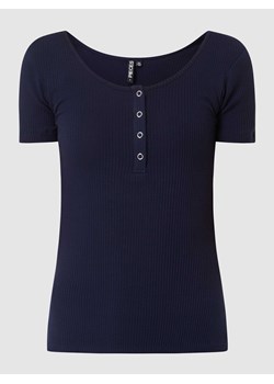 T-shirt z prążkowaną fakturą model ‘Kitte’ ze sklepu Peek&Cloppenburg  w kategorii Bluzki damskie - zdjęcie 167776095