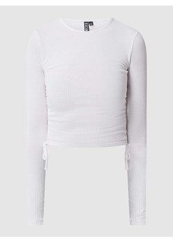 Bluzka krótka o prążkowanej fakturze model ‘Hazel’ ze sklepu Peek&Cloppenburg  w kategorii Bluzki damskie - zdjęcie 167776435