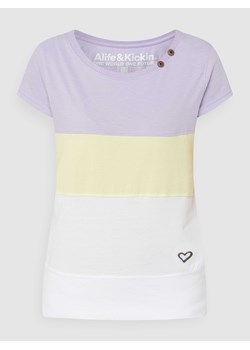 T-shirt ze wzorem w blokowe pasy model ‘Cora’ ze sklepu Peek&Cloppenburg  w kategorii Bluzki damskie - zdjęcie 167776997